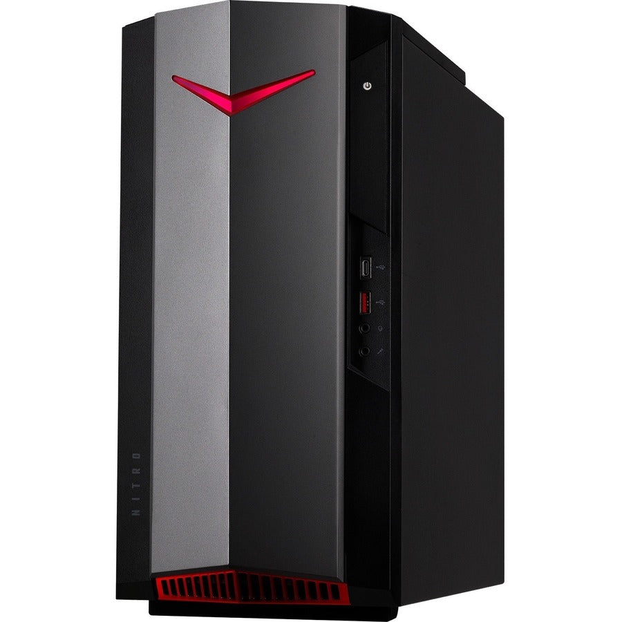 Acer Nitro N50-640-ER11 Gaming Desktop Computer - Intel Core i5 12th Gen i5-12400F Hexa-core (6 Core) 2.50 GHz - 8 GB RAM DDR4 SDRAM - 1 TB HDD - 256 GB PCI Express SSD DG.E2VAA.001