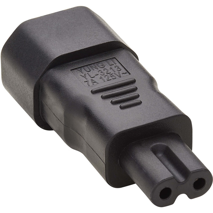 Tripp Lite IEC C14 to IEC C7 Power Cord Adapter - 10A, 250V, Black P016-000