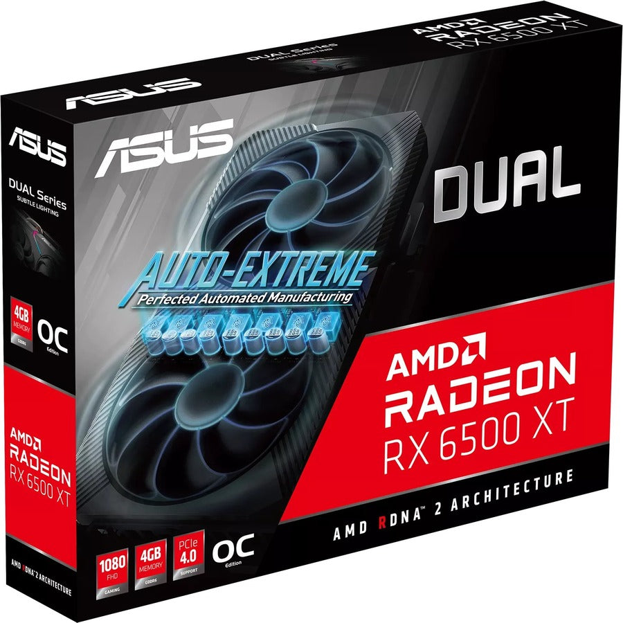 Asus AMD Radeon RX 6500 XT Graphic Card - 4 GB GDDR6 DUAL-RX6500XT-O4G