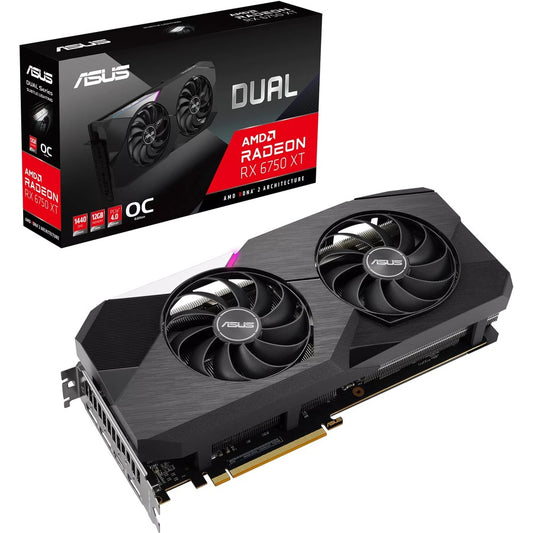 Asus AMD Radeon RX 6750 XT Graphic Card - 12 GB GDDR6 DUAL-RX6750XT-O12G