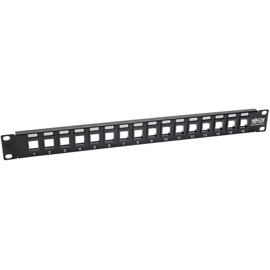 Tripp Lite N062-016-KJ 16-Port 1U RackMount Unshielded Blank Keystone/Multimedia PatchPanel N062-016-KJ