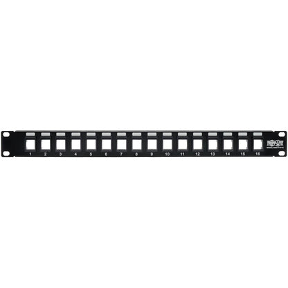 Tripp Lite N062-016-KJ 16-Port 1U RackMount Unshielded Blank Keystone/Multimedia PatchPanel N062-016-KJ