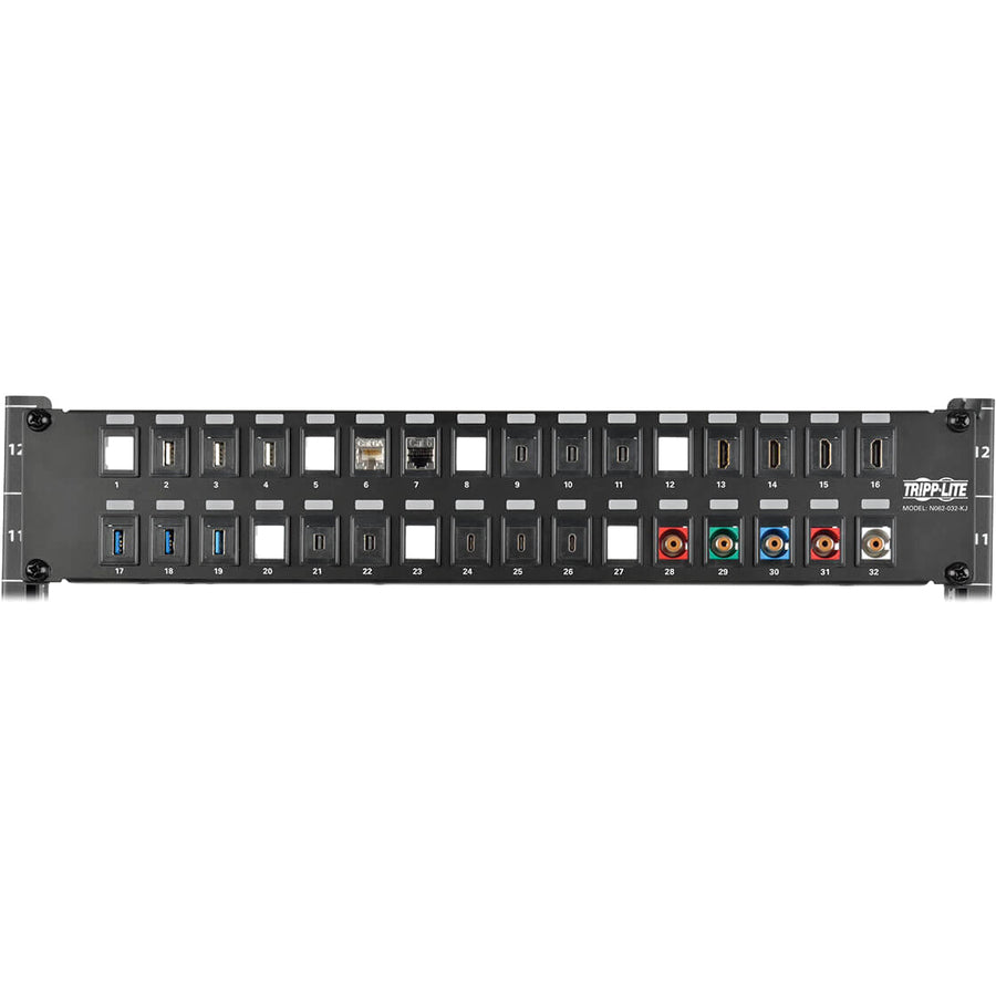 Tripp Lite N062-032-KJ 32-Port 2U RackMount Unshielded Blank Keystone/Multimedia PatchPanel N062-032-KJ