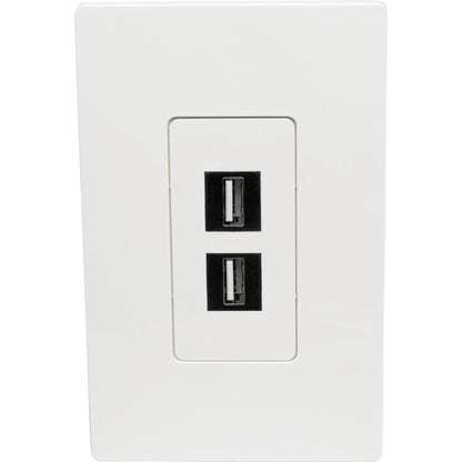 Tripp Lite 2-Port Single-Gang Universal Keystone Wallplate, White N080-102