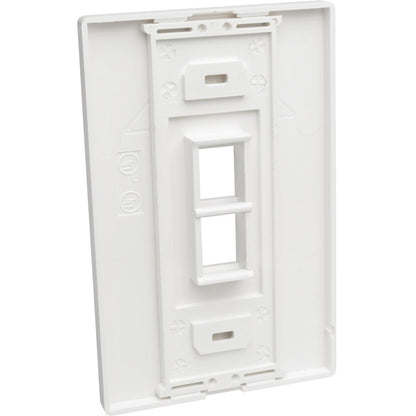 Tripp Lite 2-Port Single-Gang Universal Keystone Wallplate, White N080-102