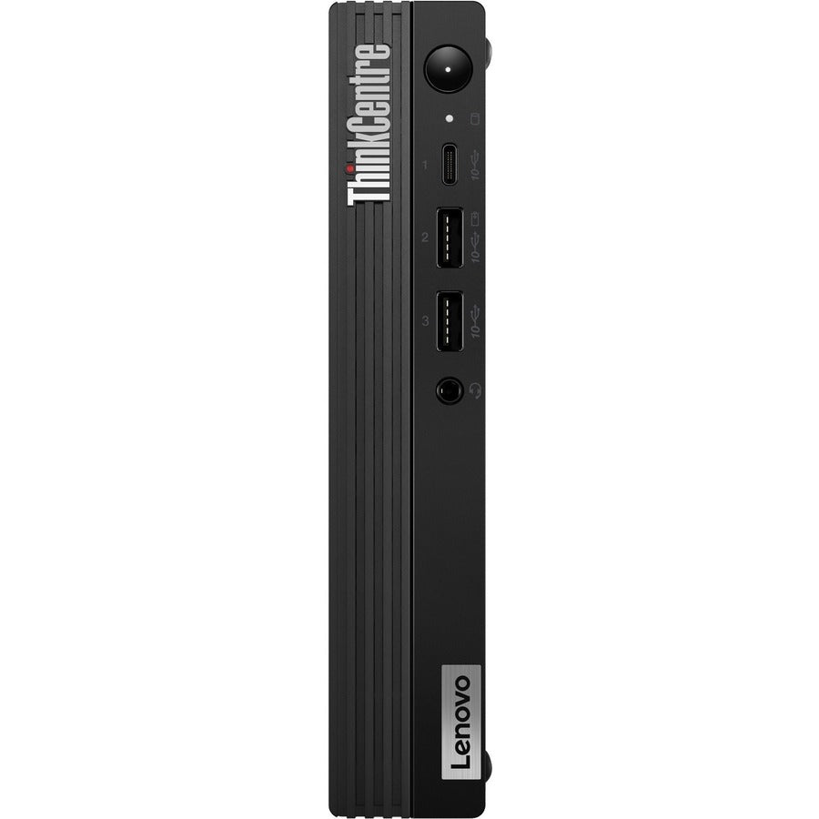 Lenovo ThinkCentre M80q Gen 3 11U1000KCA Desktop Computer - Intel Core i5 12th Gen i5-12500T Hexa-core (6 Core) 2 GHz - 8 GB RAM DDR5 SDRAM - 256 GB M.2 PCI Express NVMe 4.0 x4 SSD - Tiny - Black 11U1000KCA