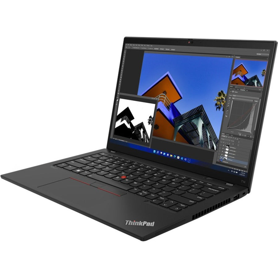 Lenovo ThinkPad T14 Gen 3 21CF000BCA 14" Notebook - WUXGA - 1920 x 1200 - AMD Ryzen 5 PRO 6650U Hexa-core (6 Core) 2.90 GHz - 16 GB Total RAM - 16 GB On-board Memory - 256 GB SSD - Thunder Black 21CF000BCA