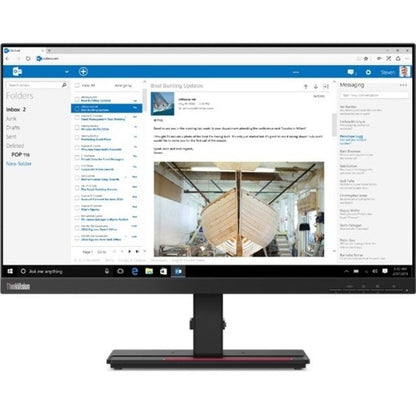 Lenovo ThinkVision P24h-2L 23.8" WQHD WLED LCD Monitor - 16:9 - Raven Black 62B2GAR1US