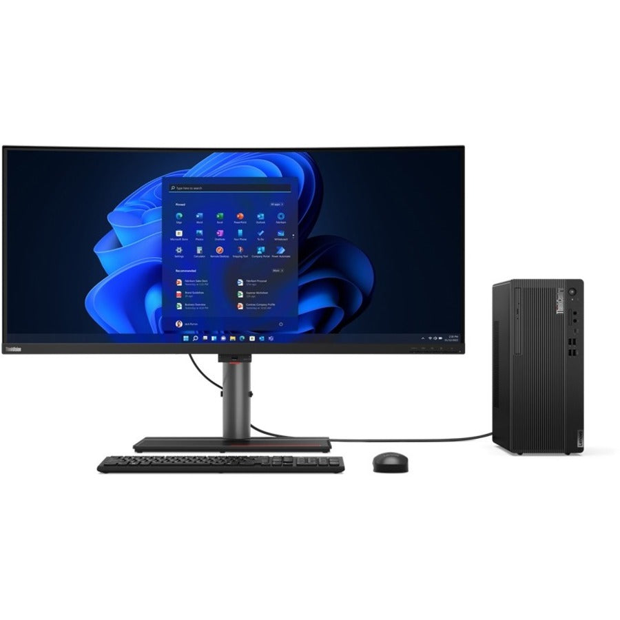 Lenovo ThinkCentre M80t Gen 3 11TE001EUS Desktop Computer - Intel Core i5 12th Gen i5-12500 Hexa-core (6 Core) 3 GHz - 16 GB RAM DDR5 SDRAM - 512 GB NVMe M.2 PCI Express PCI Express NVMe 4.0 x4 SSD - Tower - Black 11TE001EUS