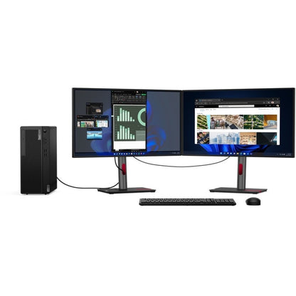 Lenovo ThinkCentre M80t Gen 3 11TE001EUS Desktop Computer - Intel Core i5 12th Gen i5-12500 Hexa-core (6 Core) 3 GHz - 16 GB RAM DDR5 SDRAM - 512 GB NVMe M.2 PCI Express PCI Express NVMe 4.0 x4 SSD - Tower - Black 11TE001EUS