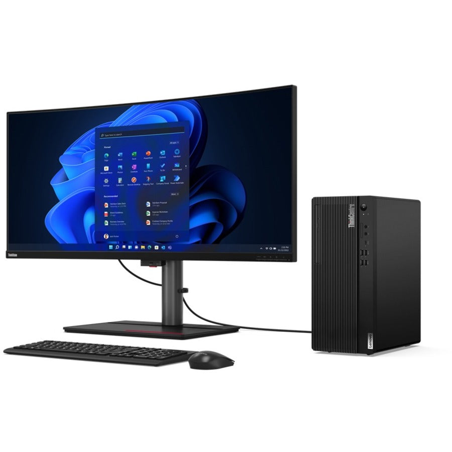 Lenovo ThinkCentre M80t Gen 3 11TE0013US Desktop Computer - Intel Core i5 12th Gen i5-12500 Hexa-core (6 Core) 3 GHz - 16 GB RAM DDR5 SDRAM - 256 GB NVMe M.2 PCI Express PCI Express NVMe 4.0 x4 SSD - Tower - Black 11TE0013US