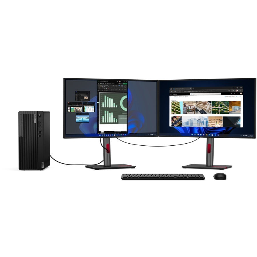 Lenovo ThinkCentre M80t Gen 3 11TE0013US Desktop Computer - Intel Core i5 12th Gen i5-12500 Hexa-core (6 Core) 3 GHz - 16 GB RAM DDR5 SDRAM - 256 GB NVMe M.2 PCI Express PCI Express NVMe 4.0 x4 SSD - Tower - Black 11TE0013US