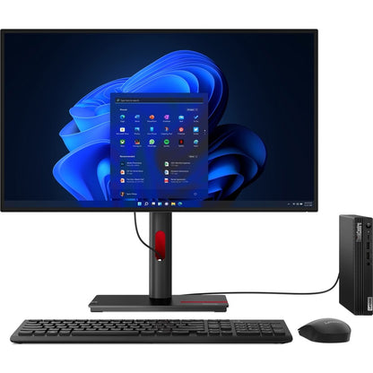 Lenovo ThinkCentre M80q Gen 3 11U10040US Desktop Computer - Intel Core i5 12th Gen i5-12500T Hexa-core (6 Core) 2 GHz - 8 GB RAM DDR5 SDRAM - 256 GB M.2 PCI Express NVMe 4.0 x4 SSD - Tiny - Black 11U10040US