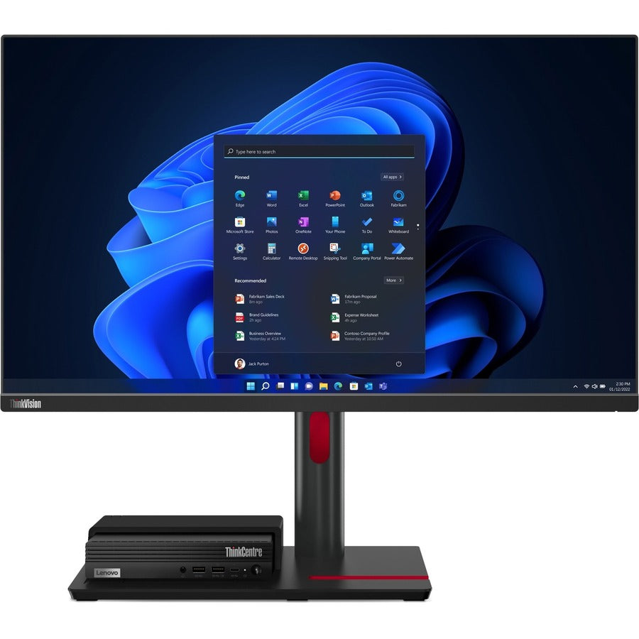 Lenovo ThinkCentre M80q Gen 3 11U10040US Desktop Computer - Intel Core i5 12th Gen i5-12500T Hexa-core (6 Core) 2 GHz - 8 GB RAM DDR5 SDRAM - 256 GB M.2 PCI Express NVMe 4.0 x4 SSD - Tiny - Black 11U10040US