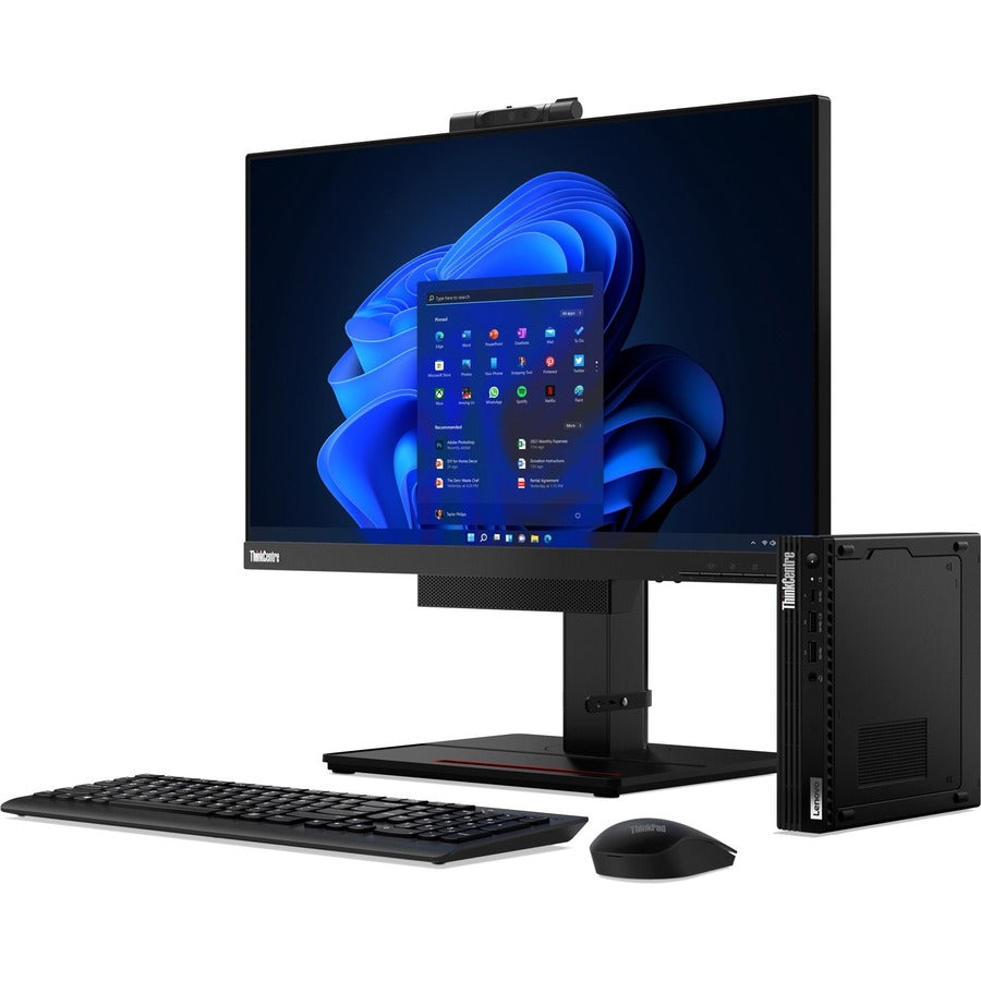 Lenovo ThinkCentre M80q Gen 3 11U10040US Desktop Computer - Intel Core i5 12th Gen i5-12500T Hexa-core (6 Core) 2 GHz - 8 GB RAM DDR5 SDRAM - 256 GB M.2 PCI Express NVMe 4.0 x4 SSD - Tiny - Black 11U10040US