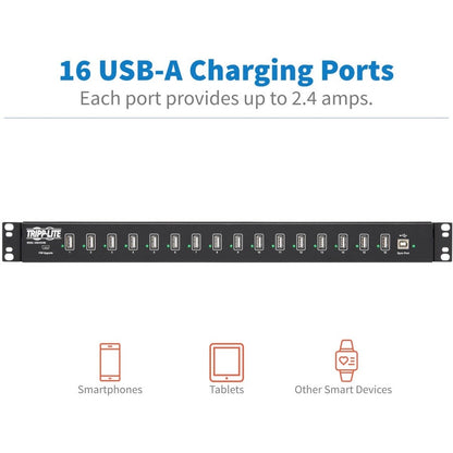 Tripp Lite 16-Port USB Sync / Charging Hub U280-016-RM