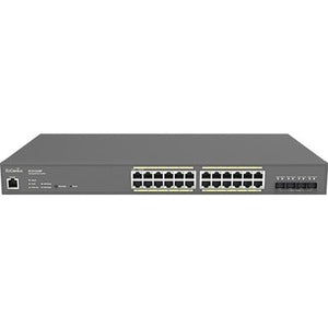 EnGenius Cloud Managed 24-Port Gigabit PoE+ Switch with 4 SFP+ Ports ECS1528P