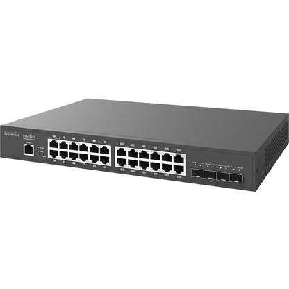 EnGenius Cloud Managed 24-Port 13" Compact Gigabit Switch with 4 SFP+ Ports ECS1528T