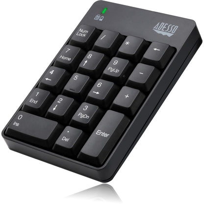 Adesso Wireless Spill Resistant 18-Key Numeric Keypad WKB-6010UB