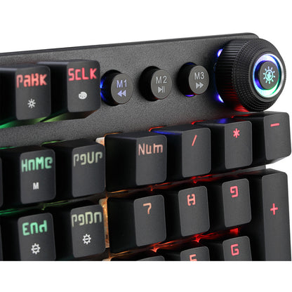 Adesso RGB Programmable Mechanical Gaming Keyboard with Detachable Magnetic Palmrest AKB-650EB