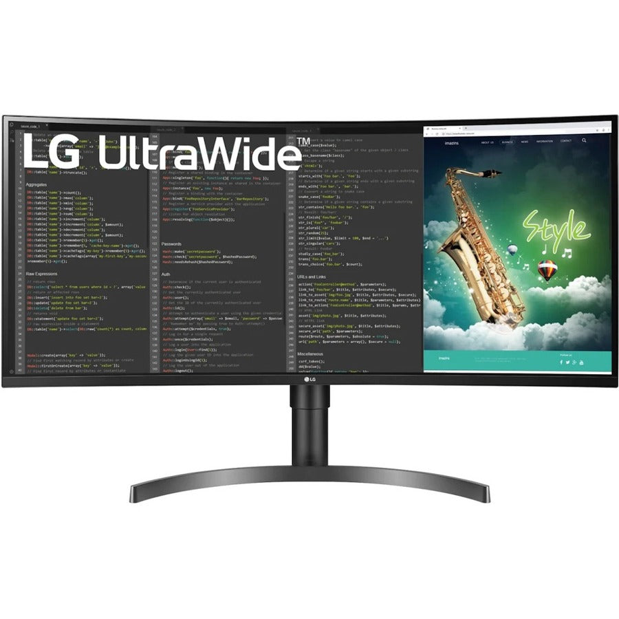 LG Ultrawide 35BN75C-B 35" UW-QHD Curved Screen LCD Monitor - 21:9 - Textured Black 35BN75C-B