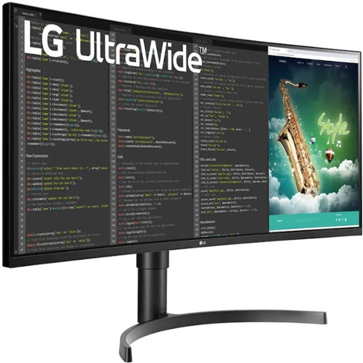 LG Ultrawide 35BN75C-B 35" UW-QHD Curved Screen LCD Monitor - 21:9 - Textured Black 35BN75C-B