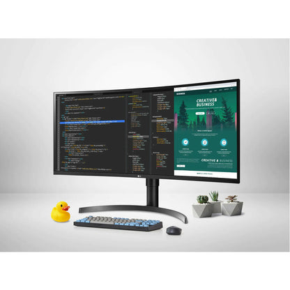 LG Ultrawide 35BN75C-B 35" UW-QHD Curved Screen LCD Monitor - 21:9 - Textured Black 35BN75C-B