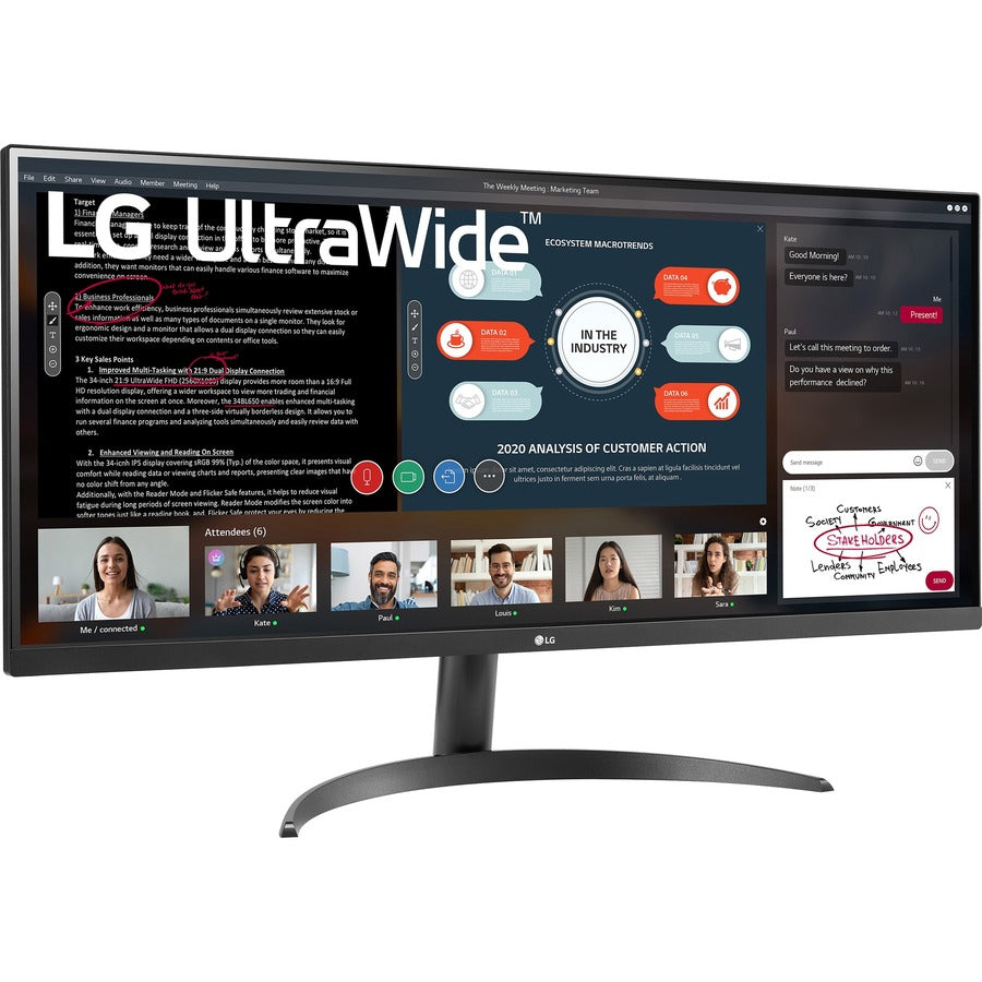 LG Ultrawide 34WP500-B 34" UW-UXGA LED Gaming LCD Monitor - 21:9 34WP500-B