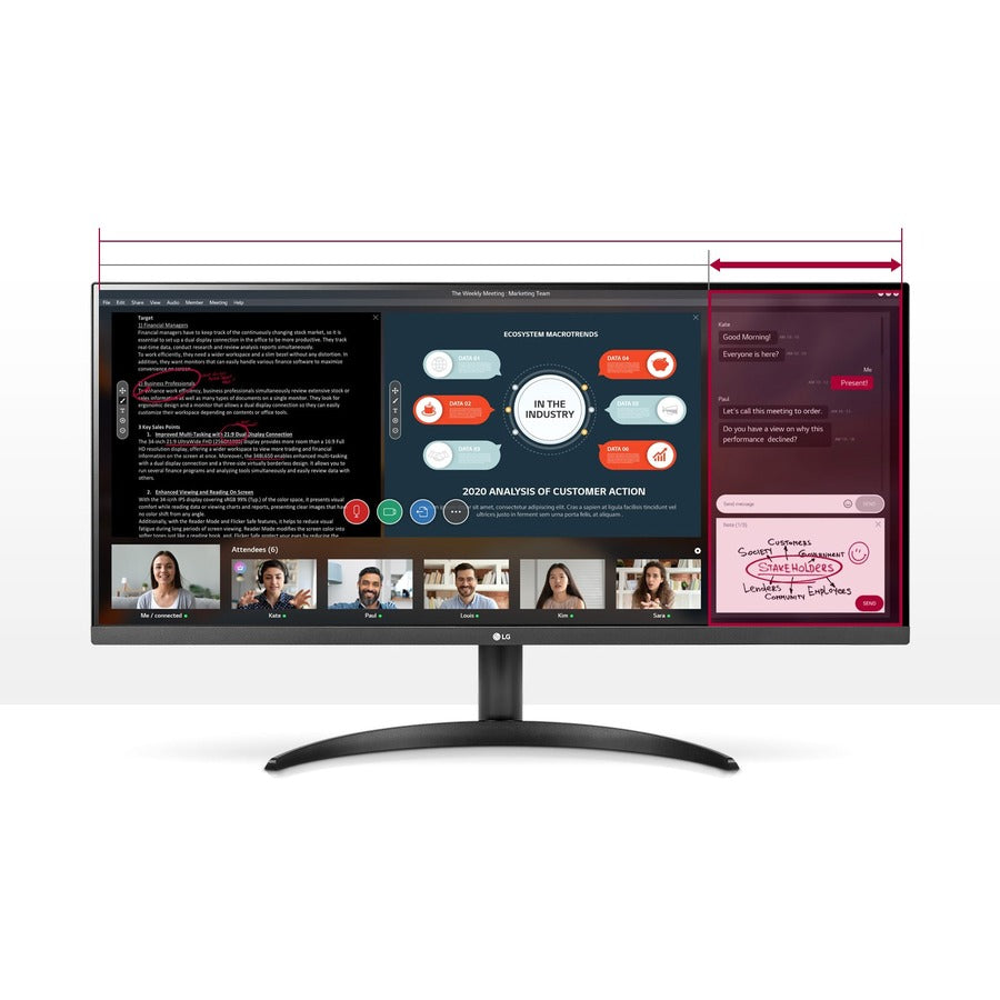 LG Ultrawide 34WP500-B 34" UW-UXGA LED Gaming LCD Monitor - 21:9 34WP500-B