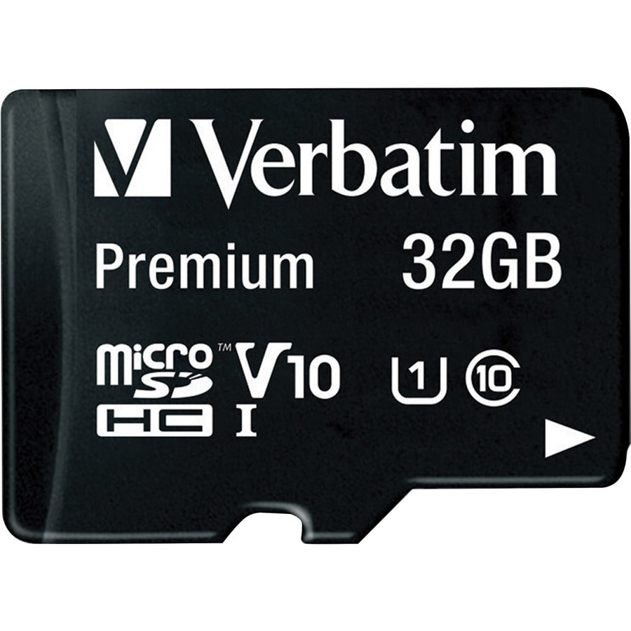 Verbatim 32GB Premium microSDHC Memory Card with Adapter, UHS-I V10 U1 Class 10 44083