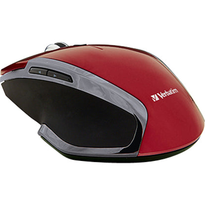 Verbatim Wireless Notebook 6-Button Deluxe Blue LED Mouse - Red 99018