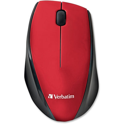 Verbatim Wireless Notebook Multi-Trac Blue LED Mouse - Red 97995