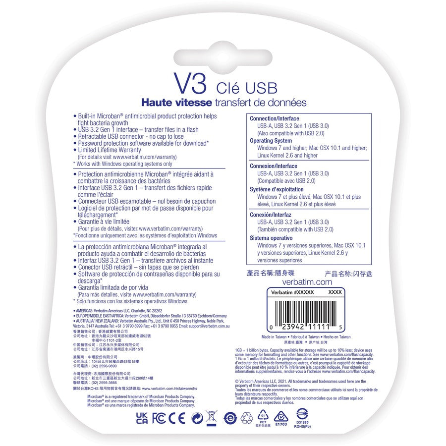 Verbatim Store 'n' Go V3 USB Drive 70900