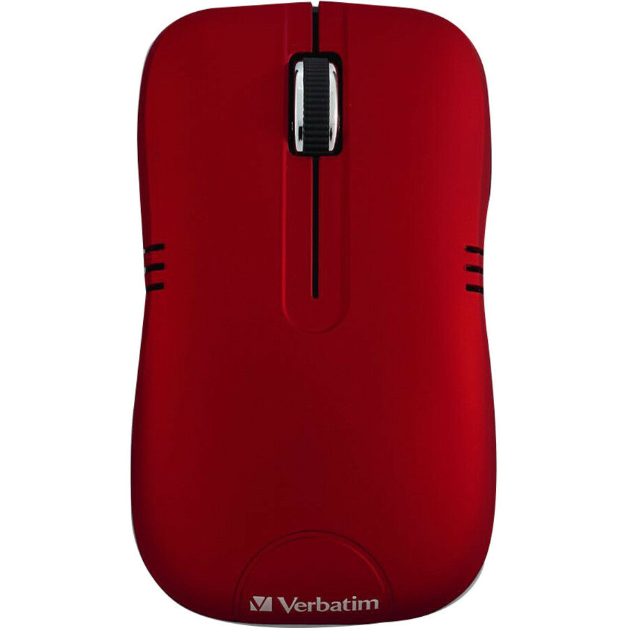 Verbatim Wireless Notebook Optical Mouse, Commuter Series - Matte Red 99767