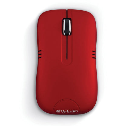 Verbatim Wireless Notebook Optical Mouse, Commuter Series - Matte Red 99767