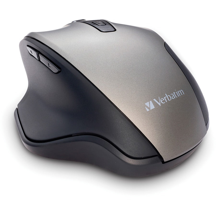 Verbatim Silent Ergonomic Wireless Blue LED Mouse - Graphite 70242