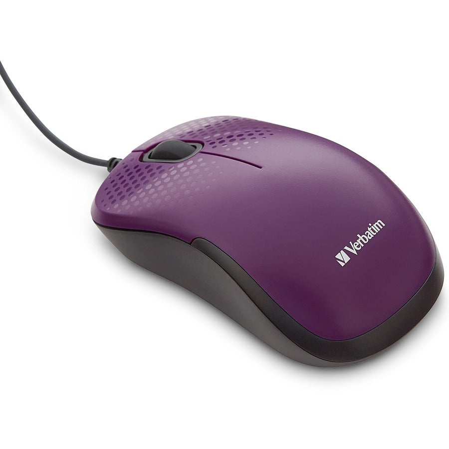 Verbatim Silent Corded Optical Mouse - Purple 70235