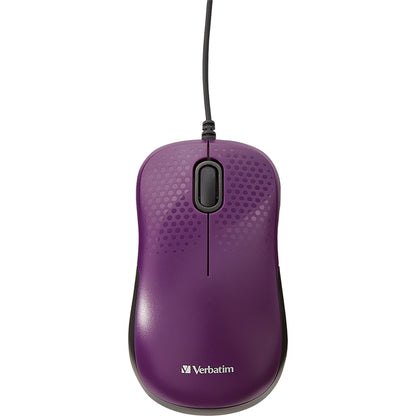 Verbatim Silent Corded Optical Mouse - Purple 70235