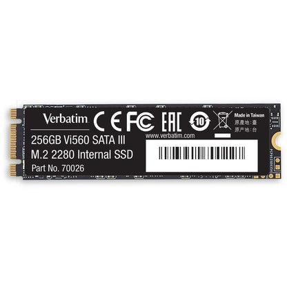 Verbatim Vi560 256 GB Solid State Drive - M.2 2280 Internal - SATA (SATA/600) 70026