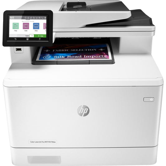 HP LaserJet Pro M479 M479fdw Laser Multifunction Printer-Color-Copier/Fax/Scanner-28 ppm Mono/28 ppm Color Print-600x600 dpi Print-Automatic Duplex Print-50000 Pages-300 sheets Input-1200 dpi Optical Scan-Wireless LAN-Mopria W1A80A#BGJ