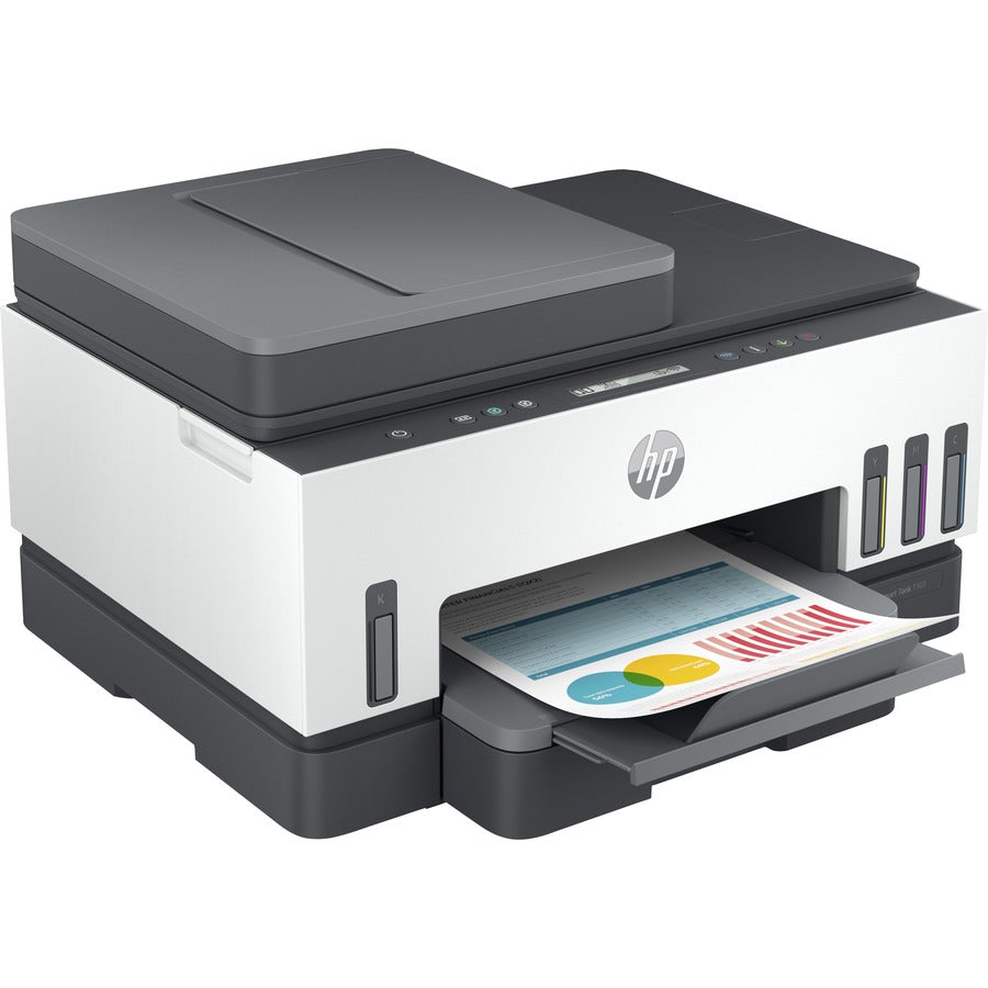 HP Smart Tank 7301 All-in-One Printer-Multifunction printer-color-ink-jet-refillable-Copier/Scanner-4800x1200 dpi Print-Automatic Duplex Print-5000 Pages-250 sheets Input-Color Flatbed Scanner-1200 dpi Optical Scan-Wireless LAN 28B70A#B1H