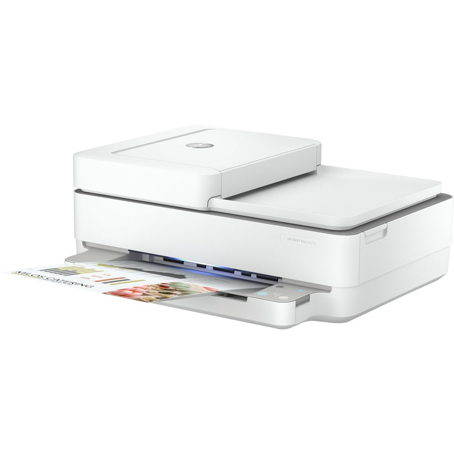 HP Envy 6400 6455e Inkjet Multifunction Printer-Color-Copier/Mobile Fax/Scanner-4800x1200 dpi Print-Automatic Duplex Print-1000 Pages-225 sheets Input-Color Flatbed Scanner-1200 dpi Optical Scan-Color Fax-Wireless LAN-HP Smart App-Mopria 223R1A#B1H