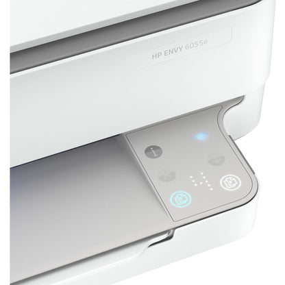 HP Envy 6055e Wireless Inkjet Multifunction Printer-Color-Copier/Scanner-4800x1200 Print-Automatic Duplex Print-1000 Pages Monthly-100 sheets Input-Color Scanner-1200 Optical Scan-Wireless LAN-HP Smart App-Apple AirPrint-Mopria 223N1A#B1H