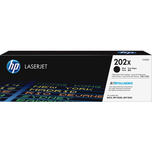 HP 202X (CF500X) Original High Yield Laser Toner Cartridge - Black - 1 Each CF500X