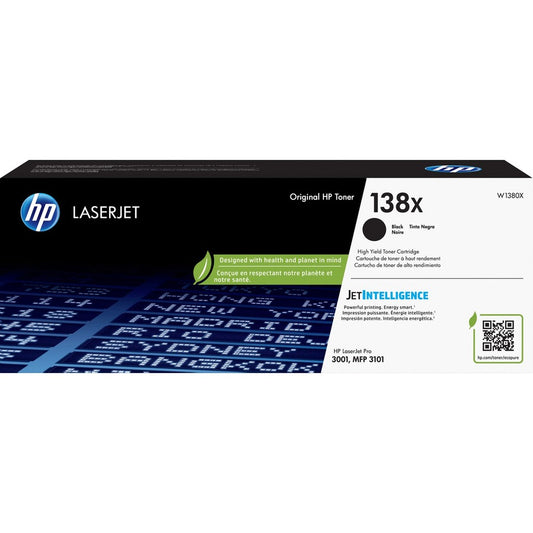 HP 138X Original High Yield Laser Toner Cartridge - Black - 1 Each W1380X