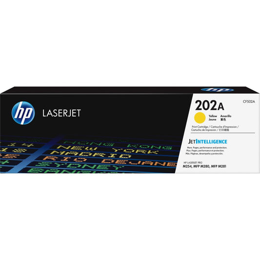 HP 202A (CF502A) Original Standard Yield Laser Toner Cartridge - Yellow - 1 Each CF502A