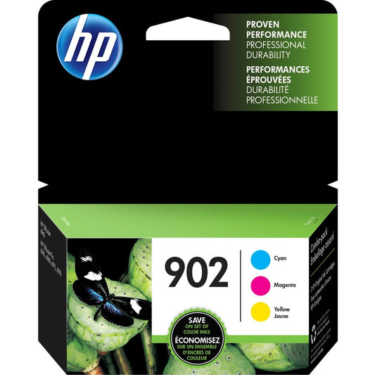 HP 902 Original Inkjet Ink Cartridge - Cyan, Magenta, Yellow - 3 / Pack T0A38AN#140