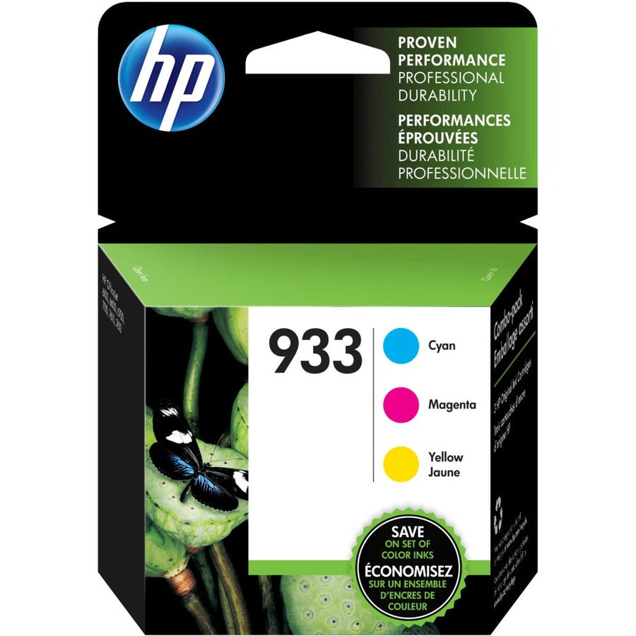 HP 933 Original Standard Yield Inkjet Ink Cartridge - Cyan, Yellow, Magenta - 3 / Pack N9H56FN#140