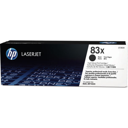 HP 83X (CF283X) Original High Yield Laser Toner Cartridge - Single Pack - Black - 1 Each CF283X