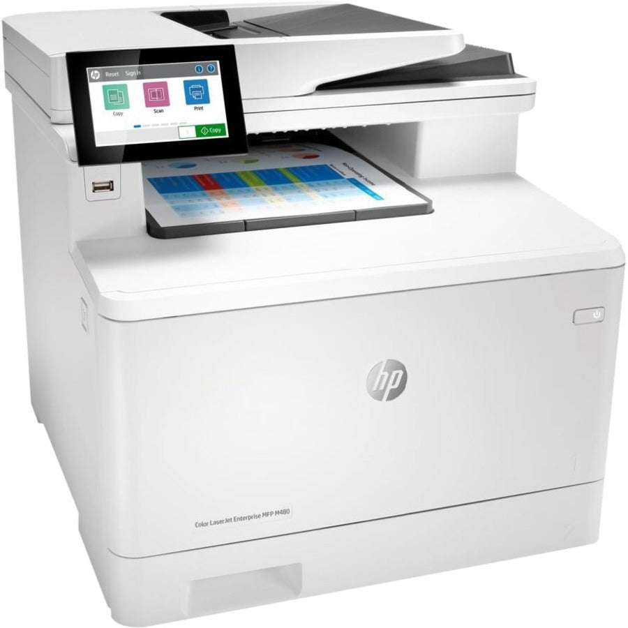 HP LaserJet M480f Laser Multifunction Printer-Color-Copier/Fax/Scanner-27 ppm Mono/27 ppm Color Print-600x600 Print-Automatic Duplex Print-55000 Pages Monthly-300 sheets Input-Color Scanner-600 Optical Scan-Color Fax-Gigabit Ethernet 3QA55A#BGJ